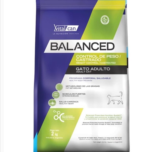 [7798098843878] Balanced gato esterilizado/ control peso