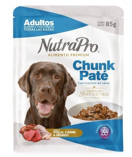 Nutrapro chunk pate perro adulto